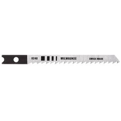 Milwaukee 3-1/8 in. High Carbon Steel U-Shank Wood cutting Jig Saw Blade 8 TPI 5 pk