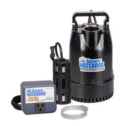 The Basement Watchdog 1/3 HP 3,720 gph Cast Iron Dual Reed Switch AC Submersible Sump Pump 10 ft³
