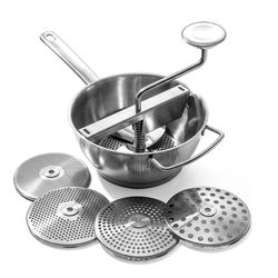 Harold Import 64 oz Silver Stainless Steel Food Mill