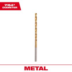Milwaukee Thunderbolt 7/64 in. X 2-5/8 in. L Titanium Drill Bit Round Shank 1 pc