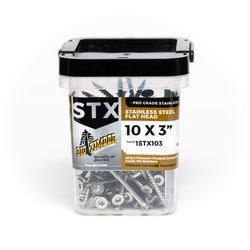 Big Timber No. 10 Sizes X 3 in. L Star Stainless Steel Deep Wood Screws 72 pk