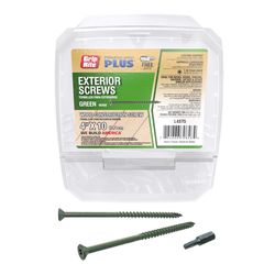 Grip-Rite PrimeGuard Plus No. 10 wire X 4 in. L Green Star Bugle Head Deck Screws 5 lb 250 pk