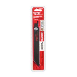 Milwaukee SAWZALL 6 in. Carbide Grit Carbide-Grit Reciprocating Saw Blade Multi TPI 3 pk