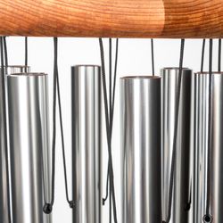 Wind River In Loving Memory Silver Aluminum/Wood 35 in. Wind Chime