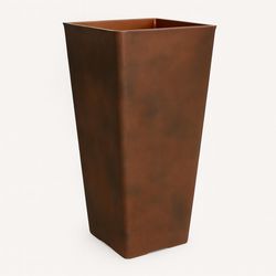 Austram Vizcaya 20 in. H X 8 in. W X 12 in. D Stone Planter Rust