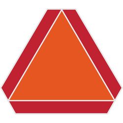 HILLMAN English Orange/Red Slow Moving Vehicle Sign 14 in. H X 16 in. W