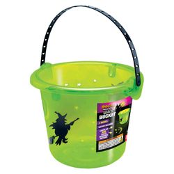 Magic Seasons Translucent LED Witch Bucket 1 pk (RANDOM COLOR)