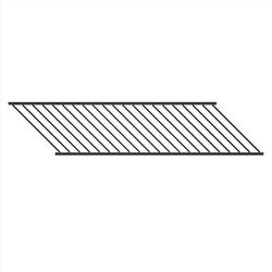 Fortress Railing Products Al13 Home Traditional Stair Panel 32.5 in. H X 2 in. W X 72 in. L Aluminum