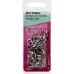 HILLMAN Anchor Wire No. 5 X 3/8 in. L Silver Aluminum Double Point Tacks 1 pk