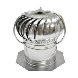 Master Flow 20 in. H X 18 in. D Galvanized Mill Steel Turbine and Base