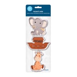 R&M International Corp Noahs Ark Cookie Cutter Set Silver 3 pc