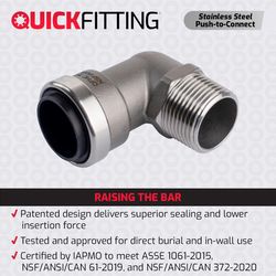 QuickFitting Push to Connect 3/4 in. PF Steel 90 Degree Elbow