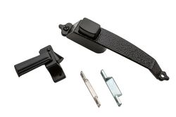 National Hardware Matte Black Zinc Push Button Latch 1 pk