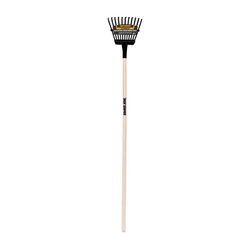 True Temper 61.65 in. 11 Tine Steel Shrub Rake Wood Handle