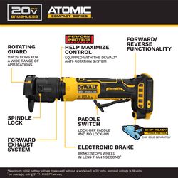 DEWALT 20V MAX 4Ah & 5Ah Battery Kit with Charger with DEWALT ATOMIC 20V MAX 3 In. Cut-Off Tool
