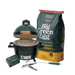 Big Green Egg 13 in. MiniMax EGG Package Charcoal Kamado Grill and Smoker Green