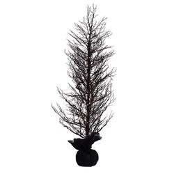 Celebrations Halloween Orange/Purple 100 ct 5 ft. LED Prelit Twiggy Halloween Tree Halloween Decor