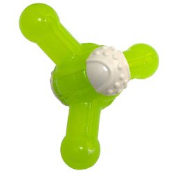 Hyper Pet Hyper Squawkers For Dog Green/White TPR/Nylon Jack Squeaky Dog Toy 1 pk
