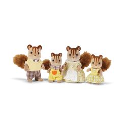 Calico Critters Hazelnut Chipmunk Family Dolls 4 pc