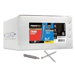 Power Pro No. 8 Ga. X 3 in. L Star Stainless Steel Coarse Trim Screws