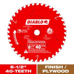 Diablo 6-1/2 in. D X 5/8 in. TiCo Hi-Density Carbide Finishing Saw Blade 40 teeth 1 pk