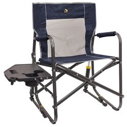 GCI Outdoor 1-Position Heathered Indigo Freestyle Folding Rocker