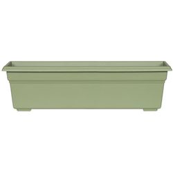 Novelty 6.4 in. H X 23.8 in. W X 8 in. D Plastic Countryside Flowerbox Flower Box Sage