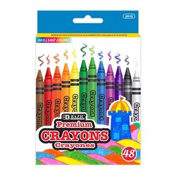 Bazic Products Premium Assorted Color Crayons 48 pk