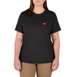 Milwaukee Gridiron S Short Sleeve Women's Round Neck Black Tee Shirt