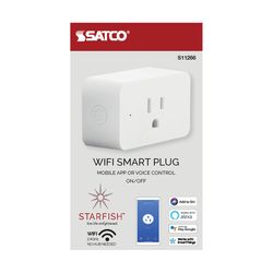 Satco Starfish Commercial and Residential Copper/Plastic Outlet Adapter Smart-Enabled Plug Non-NEMA