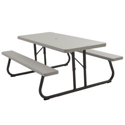 Lifetime Plastic Putty 72 in. Rectangle Foldable Picnic Table