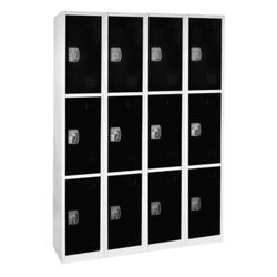 Adir Office 72 in. H X 12 in. W X 12 in. D Black Steel Storage Locker