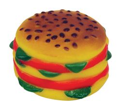 Boss Pet Digger's For Dog Multicolored Vinyl Hamburger Squeaky Dog Toy Large 1 pk