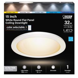 Feit EDGELIT 1 in. H X 15 in. W X 15 in. L White LED Flat Panel Light Fixture
