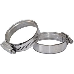 Green Leaf Pressure Seal 2 in to 2.5 in. SAE 275 Silver Heavy Duty Hose Clamp Stainless Steel Band