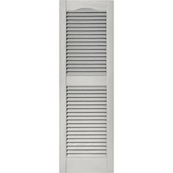 Builders Edge 48 in. H X 14.5 in. W Paintable Louvered Vinyl Shutter 2 pk