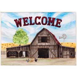 Olivia's Home 22 in. W X 32 in. L Multi-Color Welcome to the Ranch Polyester Accent Rug