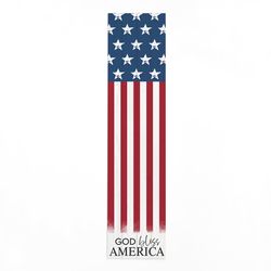 P Graham Dunn Multicolored Wood 60 in. H X 14 in. L X 0.75 in. W God Bless America Porch Sign