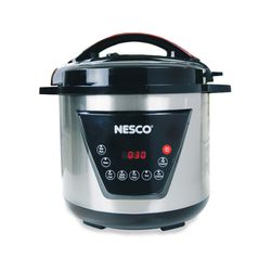 Nesco 8 qt Silver Stainless Steel Programmable Pressure Cooker