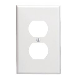 Leviton White 1 gang Thermoset Plastic Duplex Wall Plate 1 pk