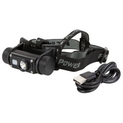 PT Power 1000 lm Black LED Rechargeable Head Lamp 18650 Battery