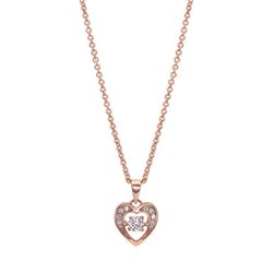 Montana Silversmiths Women's Dancing Heart Rose Gold Necklace Water Resistant