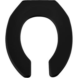 Mayfair by Bemis Round Black Plastic Toilet Seat