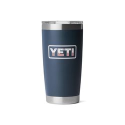 YETI Rambler 20 oz Navy Patriotic BPA Free Badge Tumbler with MagSlider Lid