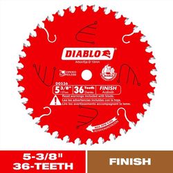Diablo 5-3/8 in. D X 10 mm TiCo Hi-Density Carbide Trim Saw Blade 36 teeth 1 pk