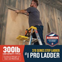 Werner 8 ft. H Aluminum Step Ladder Type IA 300 lb. cap.