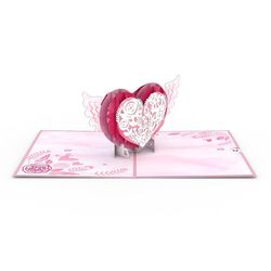 Lovepop Winged Heart Pop-Up Greeting Card