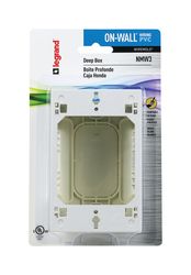Legrand 4-3/4 in. Rectangle PVC 2 gang Outlet Box White