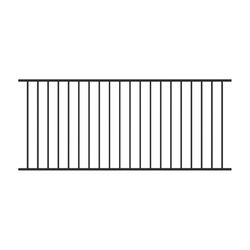 Fortress Railing Products Fe26 Traditional Level Panel 34 in. H X 1 in. W X 96 in. L Steel Railing