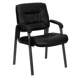 Flash Furniture Black Leather Reception Chair